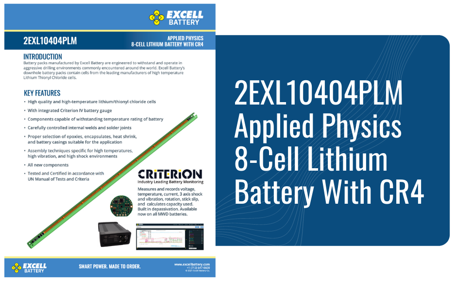 2EXL10404PLM Applied Physics 8-Cell Lithium Battery With CR4 2EXL10404PLM Applied Physics 8-Cell Lithium Battery With CR4